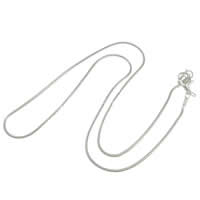 Brass Cable Link Necklace Chain, plated, snake chain 1.2mm,10mm Inch 