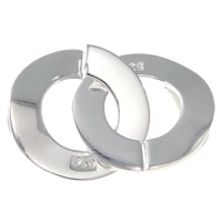 Sterling Silver Interlocking Clasp, 925 Sterling Silver, Round, hammered 0.5mm Approx 