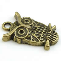 Animal Brass Pendants, Owl, plated Approx 2mm 