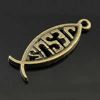 Animal Brass Pendants, Fish, plated Approx 1.5mm 