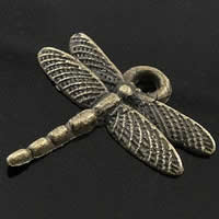 Animal Brass Pendants, Dragonfly, plated Approx 1.8mm 