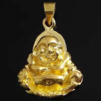 Animal Brass Pendants, Buddha, plated Approx 4mm 