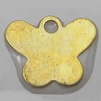 Animal Brass Pendants, Butterfly, plated 