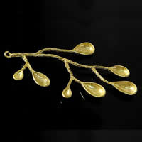 Brass Leaf Pendants, Branch, plated Approx 1mm 
