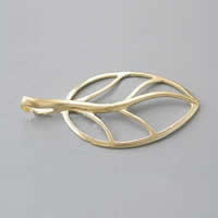 Brass Leaf Pendants, plated Approx 