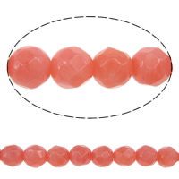 Natural Coral Beads, Round, faceted, pink, Grade AA, 3mm Approx 0.5mm Approx 15 Inch, Approx 