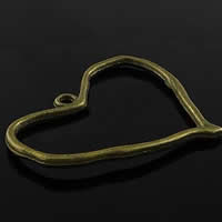 Brass Heart Pendants, plated 33~34x29~ Approx 2mm 
