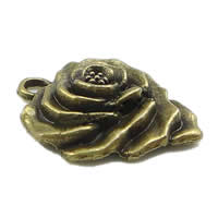 Brass Flower Pendants, plated, layered lead & cadmium free Approx 3mm 