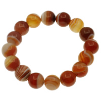 Lace Agate Bracelets, Round red Approx 7.5 Inch 