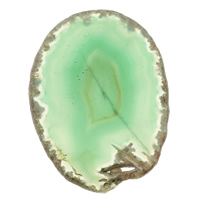 Agate Pendants de Quartz , agate quartz de glace, ovale plat, 46-50mm, 68-73mm Environ 1.5mm, Vendu par PC