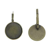 Messing Hebel Rückseiten Ohrring Komponente, plattiert, keine, 18x30mm, Bohrung:ca. 16mm, Innendurchmesser:ca. 16mm, verkauft von PC