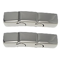 Rectangle Stainless Steel Magnetic Clasp, plated 