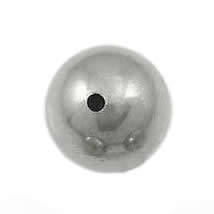 Edelstahl Perlen, 304 Edelstahl, rund, originale Farbe, 12mm, Bohrung:ca. 3mm, verkauft von PC