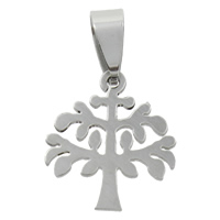 Stainless Steel Pendants, Tree, original color Approx 