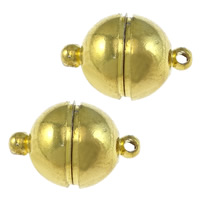 Brass Magnetic Clasp, Calabash, plated, magnetism about 3000 gauss & single-strand Approx 1.5mm 