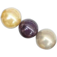 Peties perles de la mer du sud, coquille de mer du sud, Rond, normes différentes pour le choix, couleurs mélangées, sans plomb Environ 1mm pouce, Vendu par brin