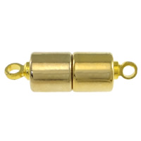Brass Magnetic Clasp, Column, plated, single-strand Approx 1.5mm 