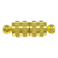 Brass Magnetic Clasp, Column, plated, single-strand Approx 2.5mm 
