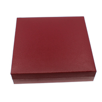 Cajas de Cartón para Collares, con Pana, Cuadrado, Rojo, 190x43mm, Vendido por UD