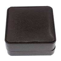 Leather Bracelet Boxes, PU Leather, with Cardboard & Velveteen, Square, deep coffee color 