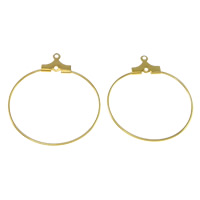 Brass Hoop Earring Components, plated, with loop 0.7mm Approx 0.5mm 