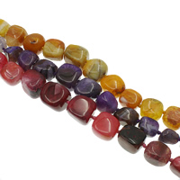 perle en agate de fissure naturelle , Agate fissure, perles graduées, plus de couleurs à choisir - Environ 1mm Environ 18.8 pouce, Environ Vendu par brin