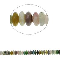 Achat Perlen, flache Runde, gemischte Farben, 14x6mm, Bohrung:ca. 1mm, Länge:ca. 15.3 ZollInch, ca. 63PCs/Strang, verkauft von Strang