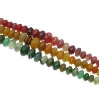 perle en agate de fissure naturelle , Agate fissure, rondelle, perles graduées & facettes, plus de couleurs à choisir - Environ 1mm Environ 14.9 pouce, Environ Vendu par brin