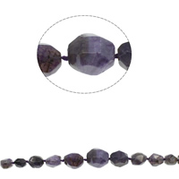 Natürliche Crackle Achat Perlen, Geknister Achat, abgestufte Perlen & facettierte, violett, 11x15mm-27x30mm, Bohrung:ca. 1mm, Länge:ca. 18.5 ZollInch, ca. 26PCs/Strang, verkauft von Strang