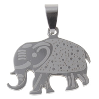 Stainless Steel Animal Pendants, Elephant, original color Approx 
