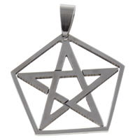 Stainless Steel Star Pendant, original color Approx 