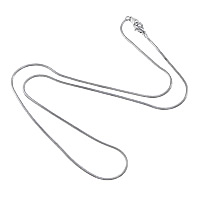 Eiserne Halskette Kette, Eisen, plattiert, Schlangekette, 1mm, Länge:ca. 17 ZollInch, verkauft von Strang