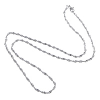 Cadena del collar de hierro, fundición, chapado, Cadena de Singapur, 2mm, longitud:aproximado 19 Inch, Vendido por Sarta