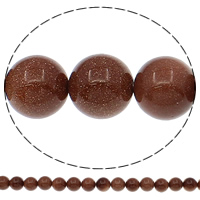 Goldstone Beads, Round, natural Approx 1mm Approx 15 Inch 