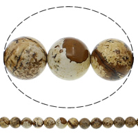 Natural Tree Agate Beads, Picture Jasper, Round Approx 1mm Approx 15.7 Inch 