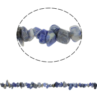 Gemstone Chips, Natural Lapis Lazuli, 5-13mm Approx 0.8mm Approx 33 Inch, Approx 
