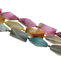 Natural Dragon Veins Agate Beads, Rectangle, faceted, mixed colors Approx 1mm Approx 16.1 Inch, Approx 