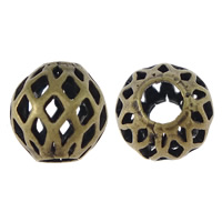 Hollow Brass Beads, Round, plated 7.5mm Approx 3mm 