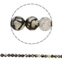 Perles agate veines de dragon naturelles, Rond, normes différentes pour le choix Environ 1mm Environ 15 pouce, Vendu par brin
