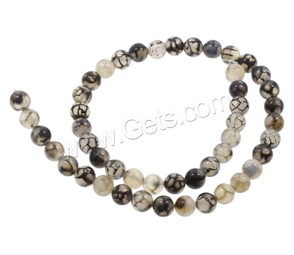 Natural Dragon Veins Agate Beads, Round, different size for choice, Hole:Approx 1mm, Length:Approx 15 Inch, Sold By Strand