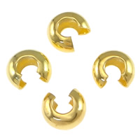 Brass Crimp Bead Cover, plated 