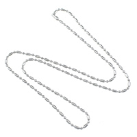 Mode Edelstahl Halskette Kette, 316 Edelstahl, Kugelkette, originale Farbe, 3.5x2mm,2mm, Länge:ca. 19.8 ZollInch, verkauft von Strang