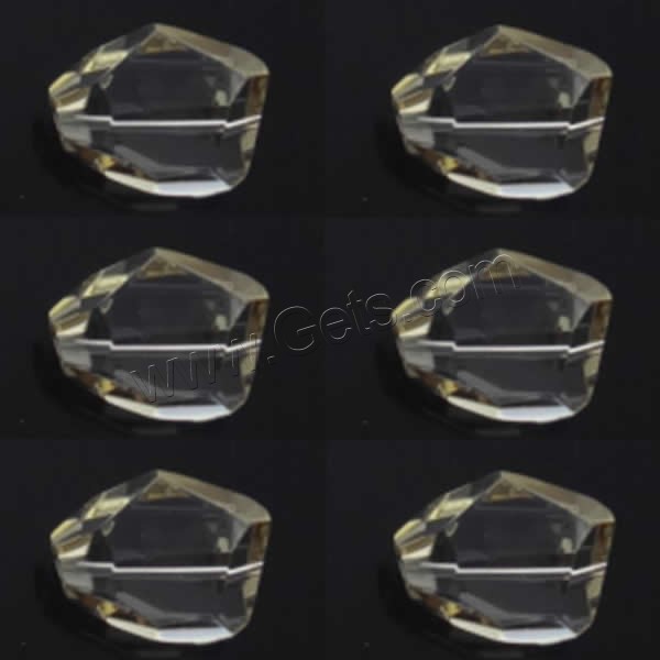 Fashion Crystal Beads, different length for choice & transparent & faceted, Gold Champagne, 25x20x13mm, Hole:Approx 1mm, Sold By Strand