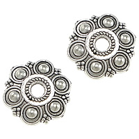 Zinc Alloy Bead Caps, Flower, antique silver color plated, nickel, lead & cadmium free Approx 2.5mm 