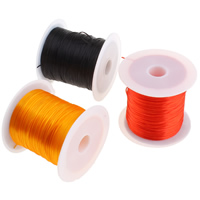 Elastisches Garn, elastischer Faden, mit Kunststoffspule, gemischte Farben, 1mm, 49x44mm, 25PCs/Tasche, 10m/PC, verkauft von Tasche