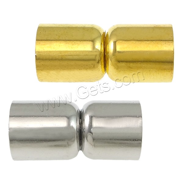 Brass Magnetic Clasp, Column, plated, different size for choice, more colors for choice, Sold By PC