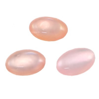 Pink Shell Cabochon, Flat Oval, natural, epoxy gel & flat back 