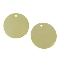 Brass Pendant Findings, Flat Round, plated Approx 1.2mm 