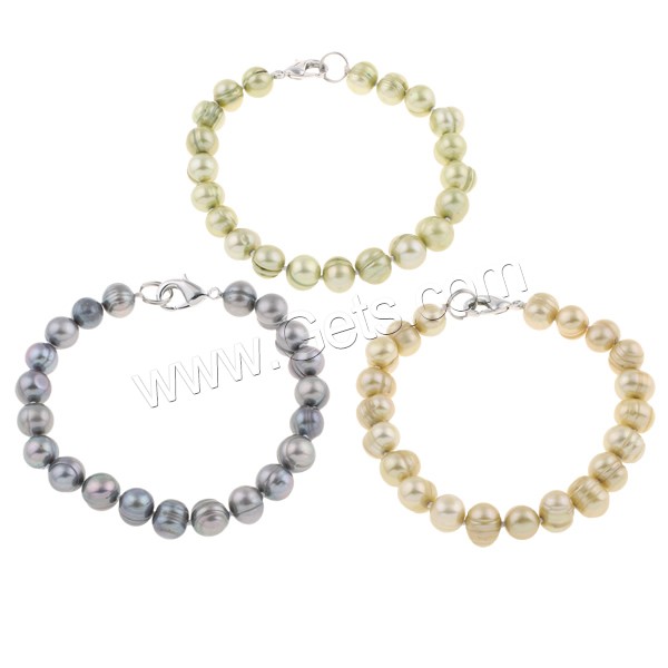 Cultured Freshwater Pearl Bracelets, brass clasp, Potato, different styles for choice, more colors for choice, 8-9mm, Length:Approx 7.5 Inch, Sold By Strand