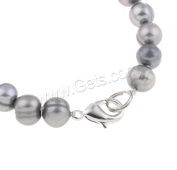 Cultured Freshwater Pearl Bracelets, brass clasp, Potato, different styles for choice, more colors for choice, 8-9mm, Length:Approx 7.5 Inch, Sold By Strand